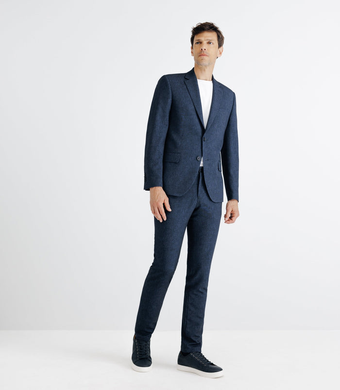 izac Costume pliable 2 boutons marine