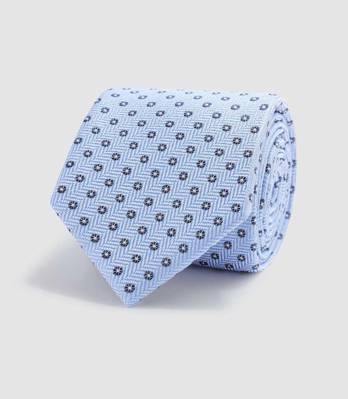 Izac Cravate 8cm Bleu Ciel "Uriell"