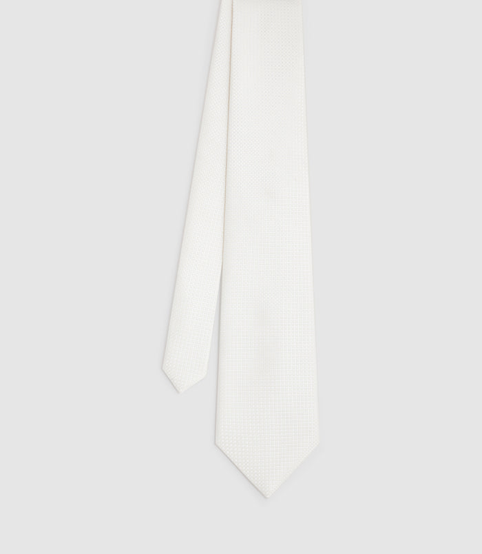 izac Cravate 8cm écru "Ulysse"