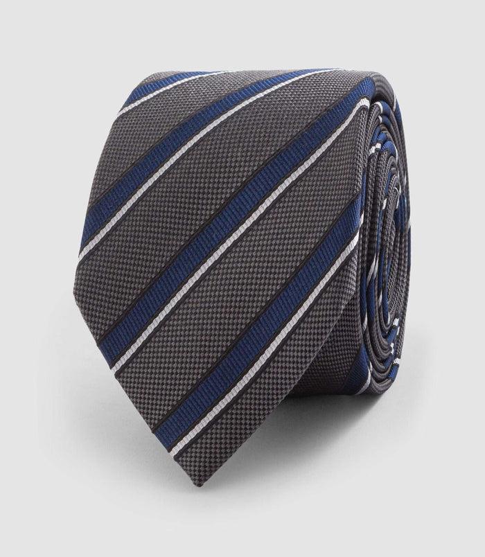 Izac Cravate 8cm Grise Anthracite "Justine"