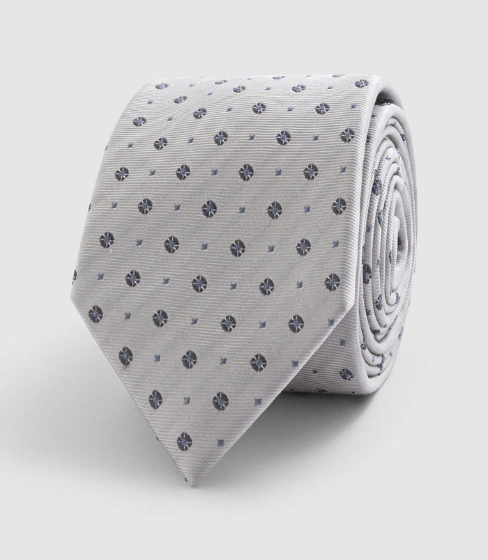 Izac Cravate 8cm Grise "Jocelin"