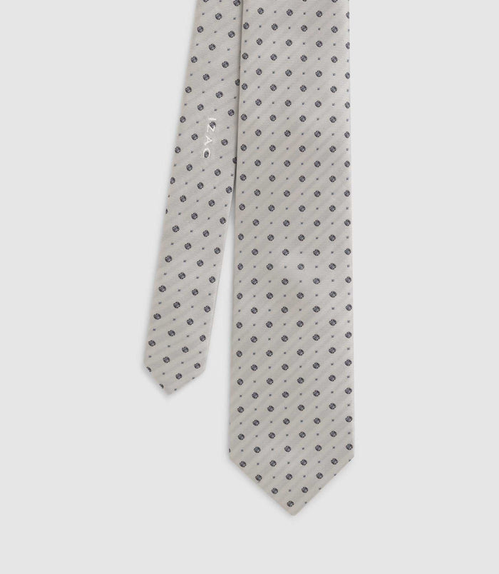 izac Cravate 8cm grise "Jocelin"