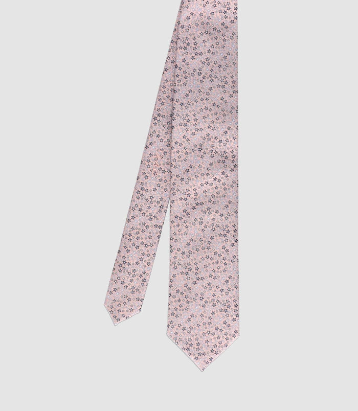 izac Cravate à motifs liberty rose