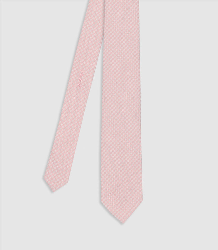 izac Cravate à motifs rose