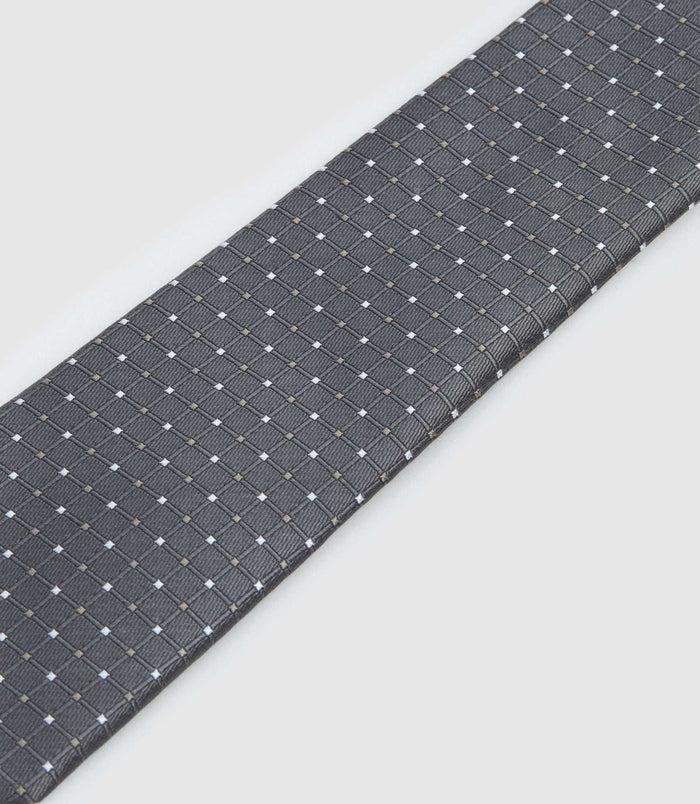 Izac Cravate Anthracite à Motif "barry"