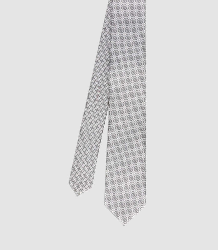 izac Cravate avec tissu à motifs grise