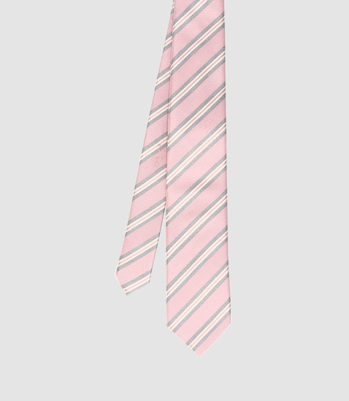 izac Cravate basique 7cm rose TRISTAN