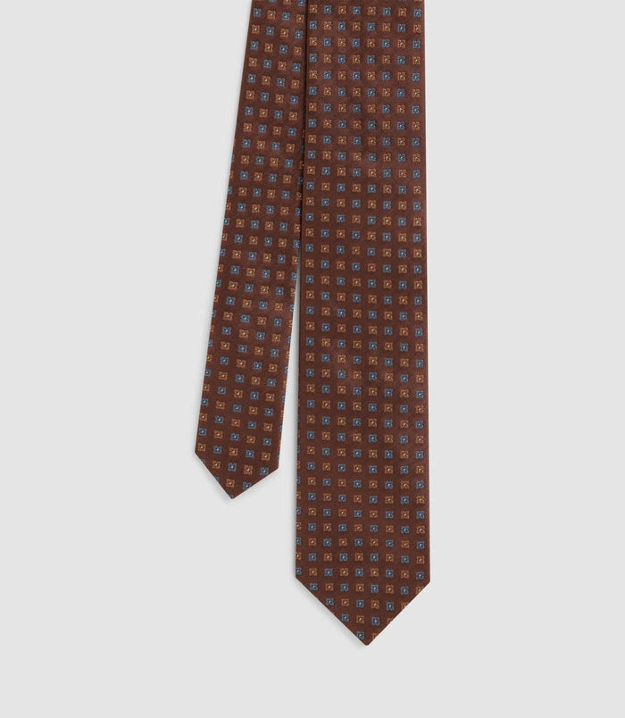izac Cravate classique 7cm chocolat "Jude"