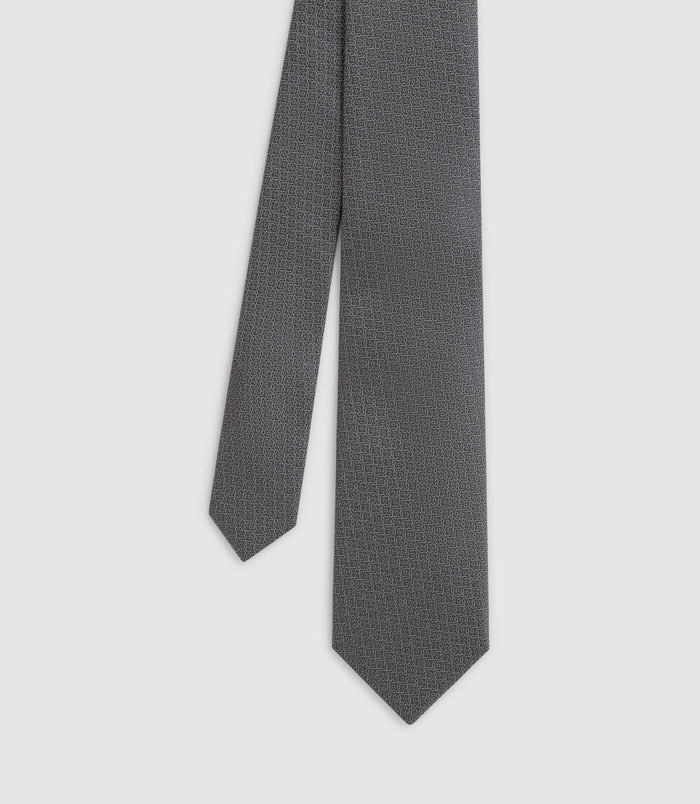 izac Cravate classique 7cm grise "Jimmy"