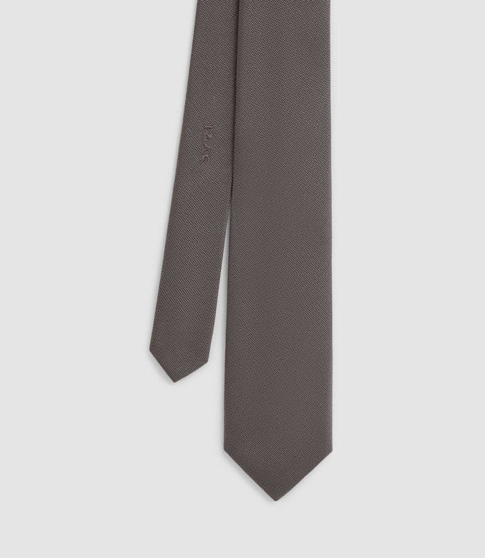 izac Cravate classique 7cm grise "Martine"