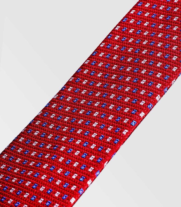 Izac Cravate Classique 7cm Rouge "Cadet"