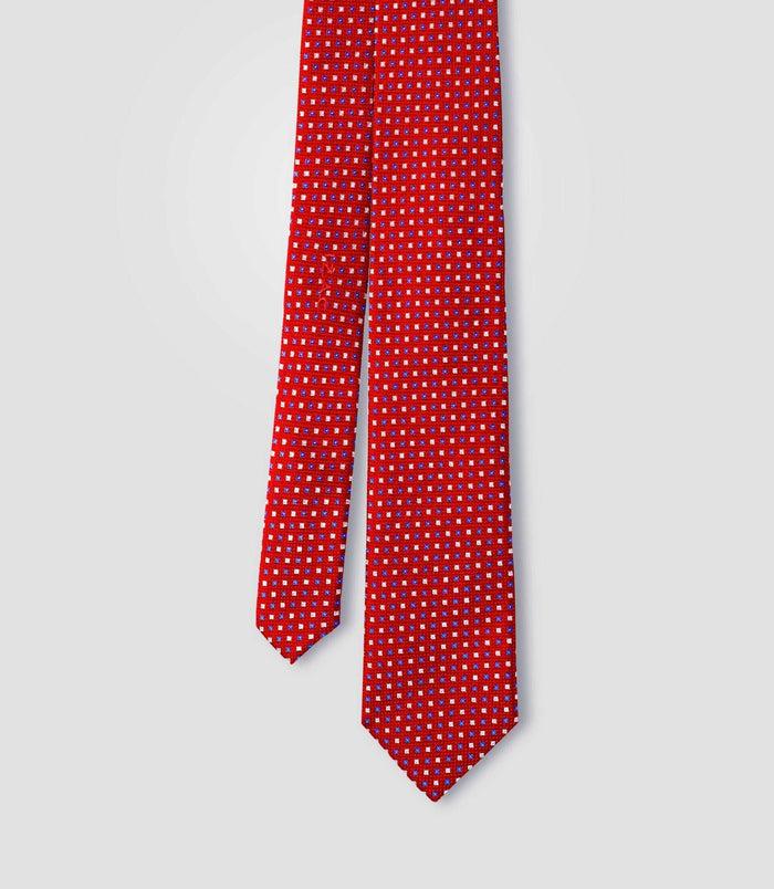 izac Cravate Classique 7cm rouge "Cadet"