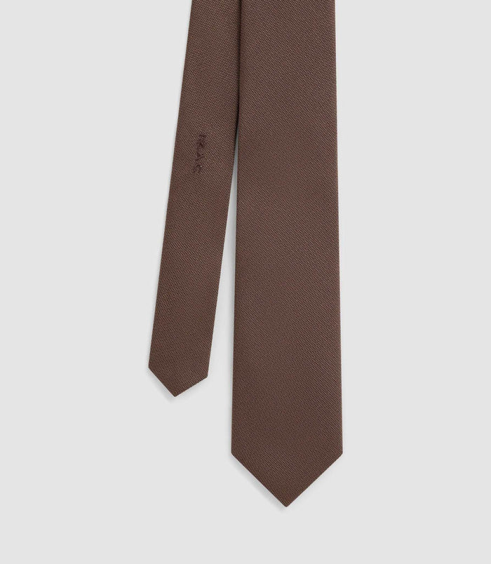 izac Cravate classique 7cm taupe "Martine"