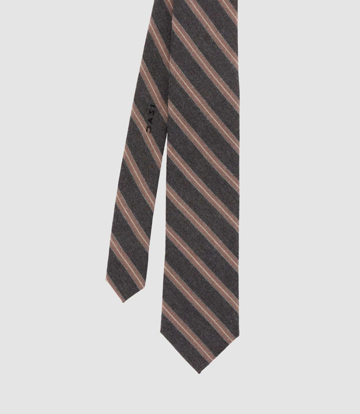 izac Cravate club slim 7 cm gris MATTEO