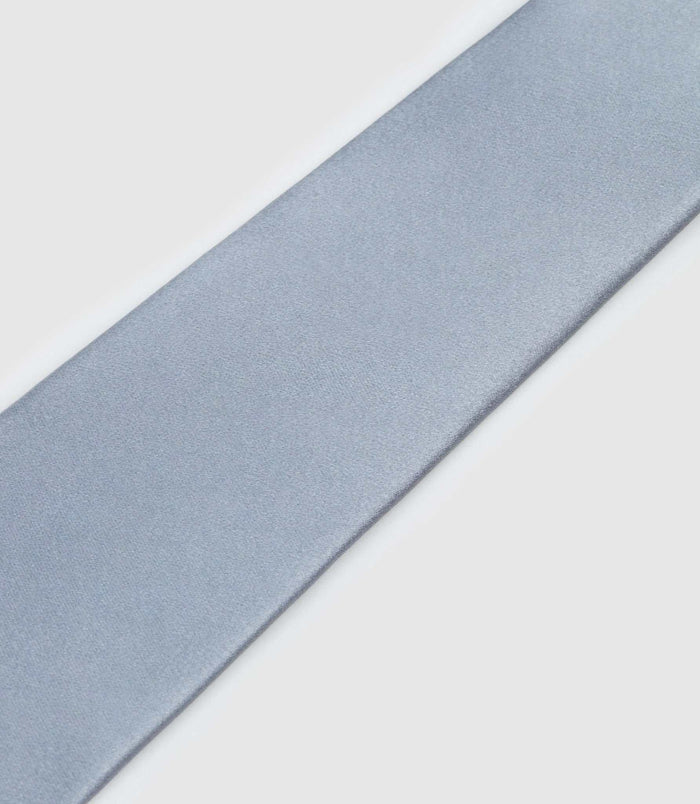 Izac Cravate En Satin De Soie Gris "satin"