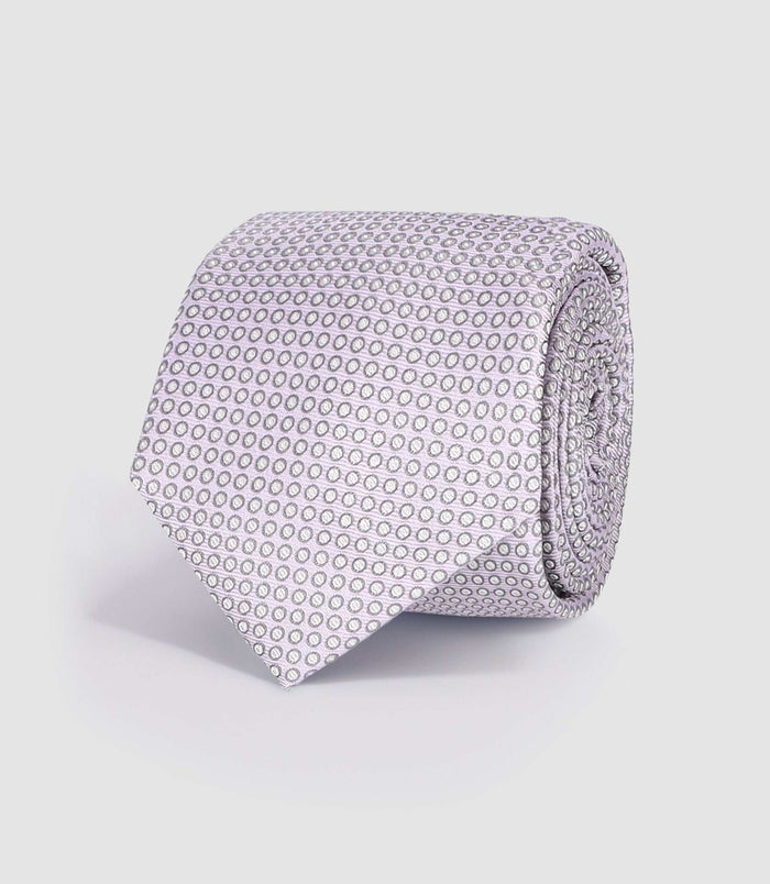 Izac Cravate En Soie à Motifs Parme