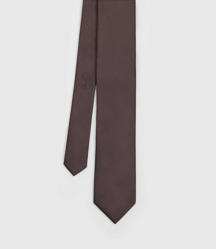 izac Cravate en soie bronze "barnabe"