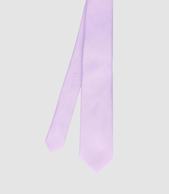 izac Cravate en tissu texturé parme