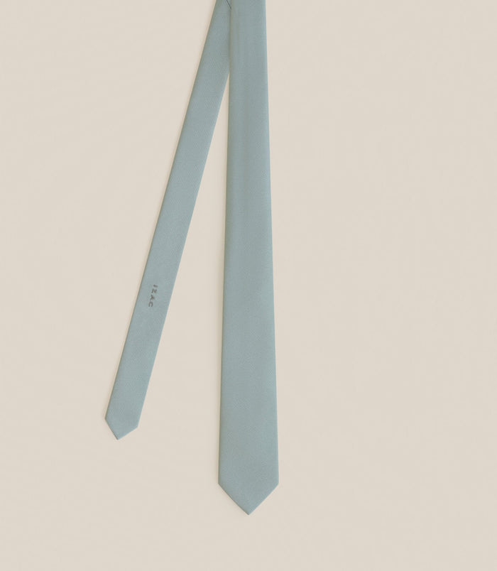 izac Cravate en tissu verte clair