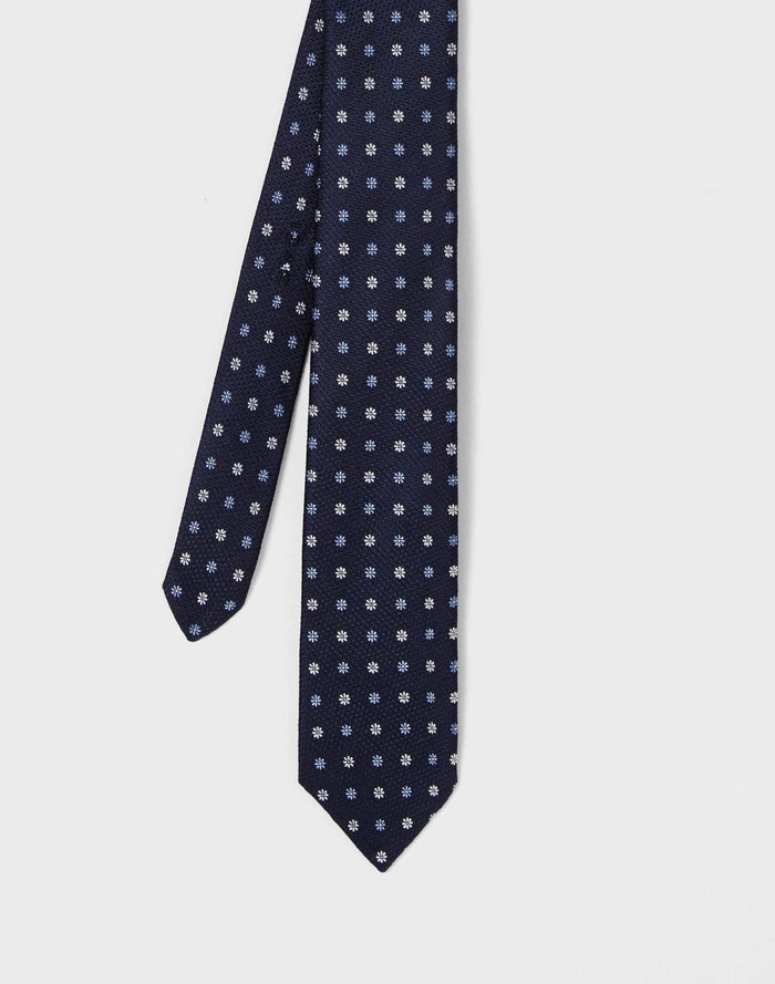 izac Cravate fleurs marine "Justin"