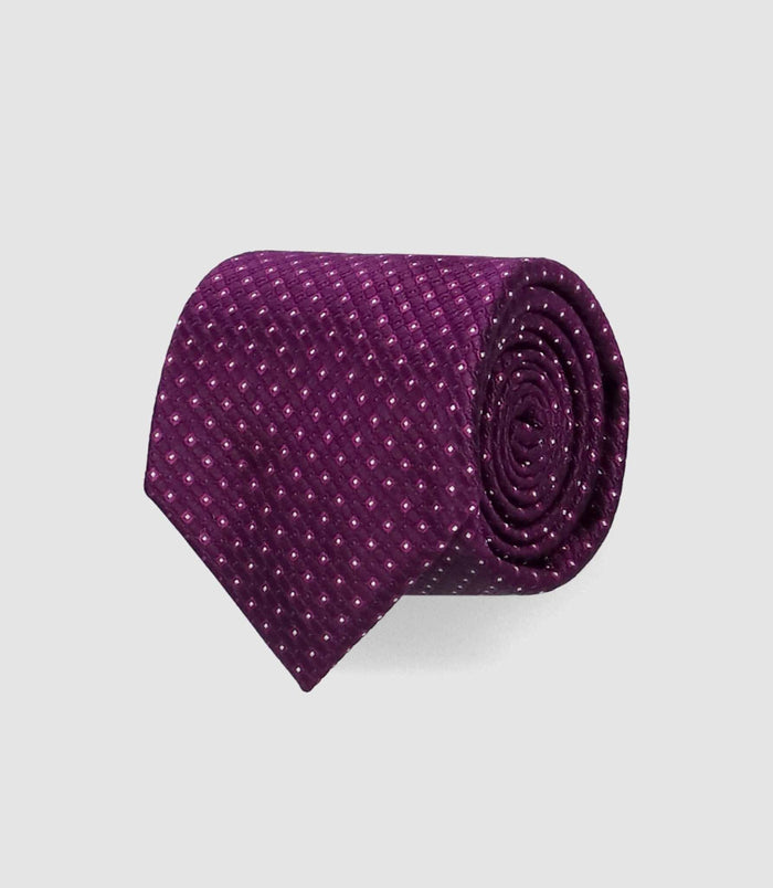 Izac Cravate Micro Motif 7 Cm Violet MARIOB