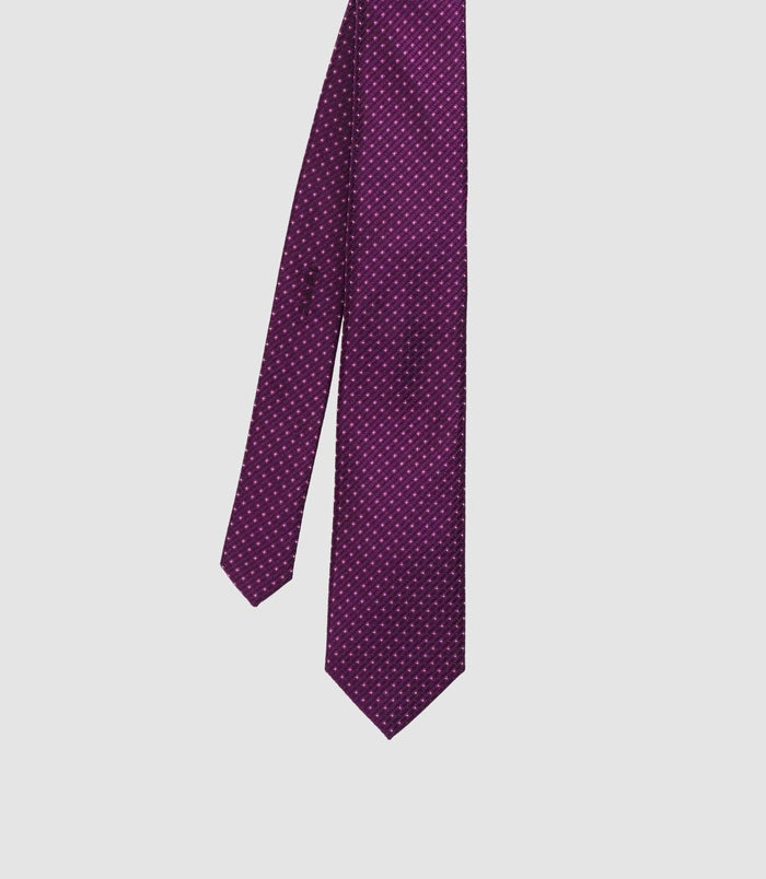 izac Cravate micro motif 7 cm violet MARIOB