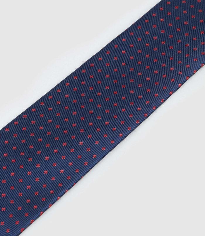 Izac Cravate Motif Fleuri Rouge "bathilde"