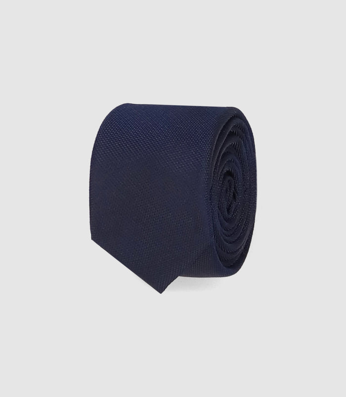 Izac Cravate Unie Slim 5 Cm Marine MIRAN
