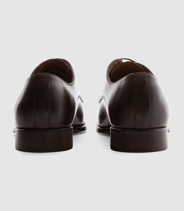 Izac Derby Couture En Cuir Marron "Cassio"