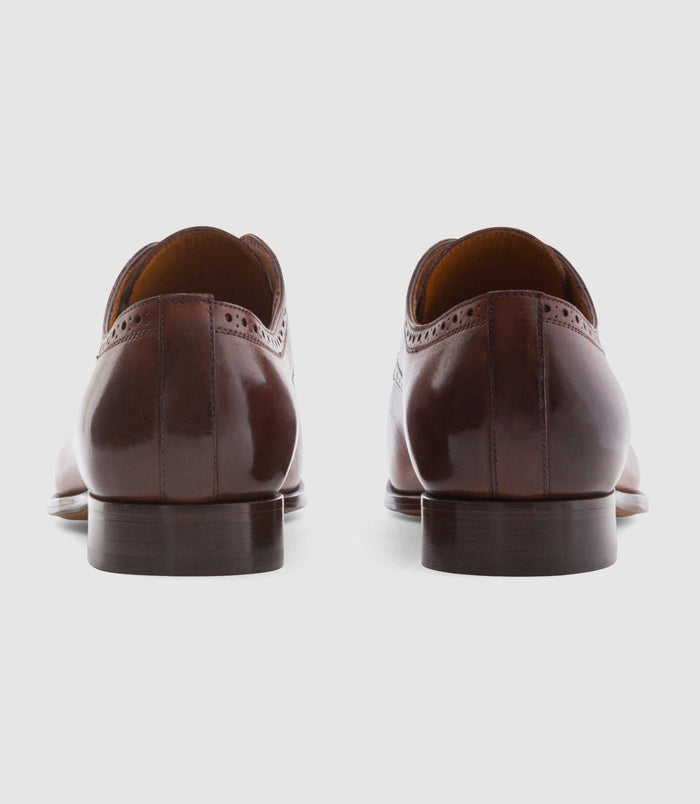 Izac Derby Couture En Cuir Marron Clair "Camillo"