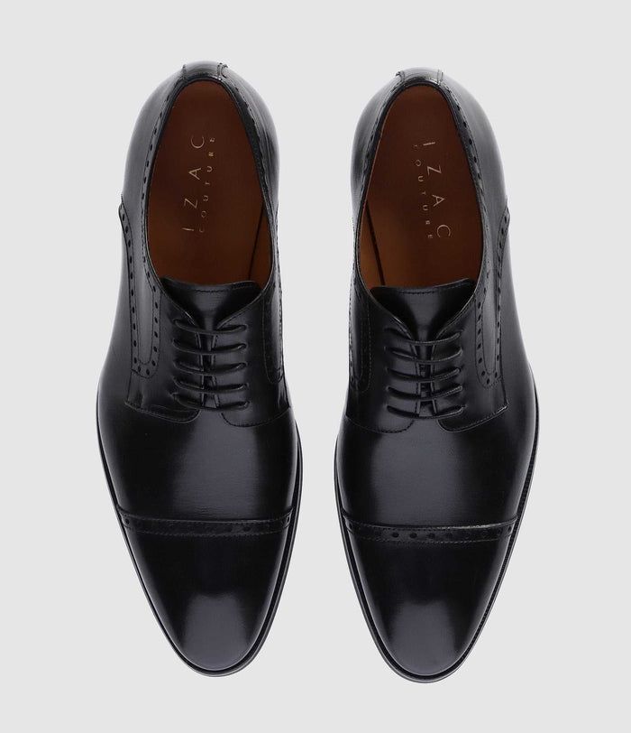 Izac Derby Couture En Cuir Noir OCTAVE