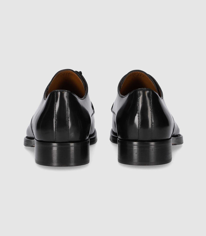 Izac Derby Couture En Cuir Noir ODILLE