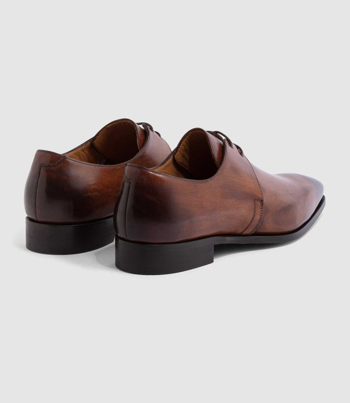 Izac Derby Cuir Marron Clair "Eliad"