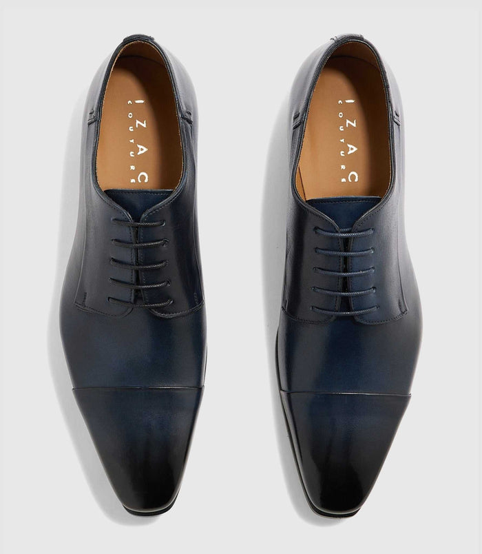Izac Derby En Cuir Marine "Elvio"
