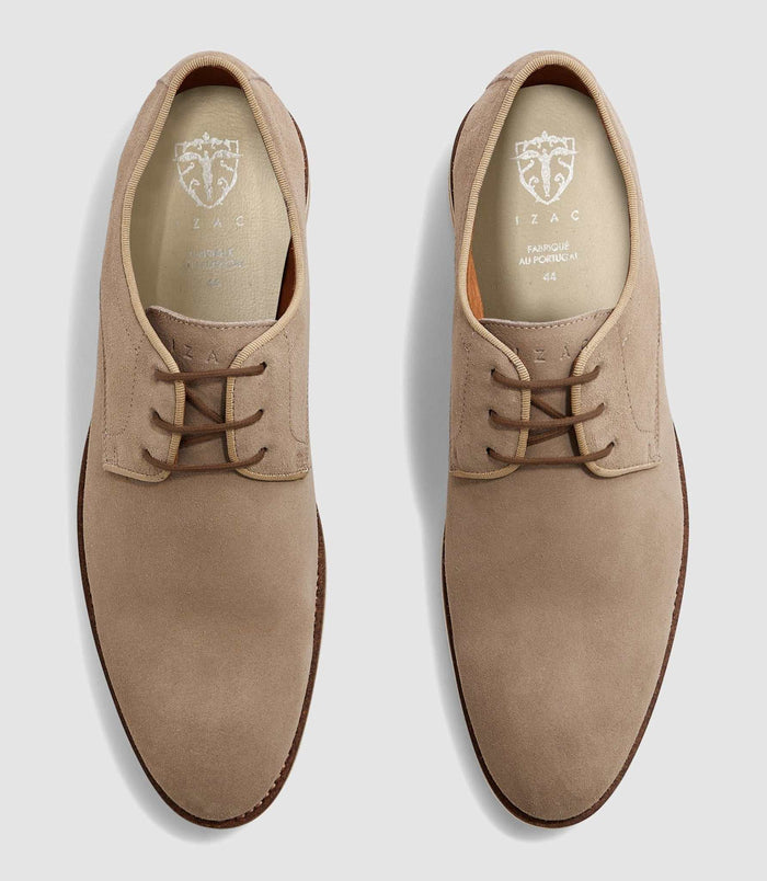 Izac Derby En Daim Beige EMERICO