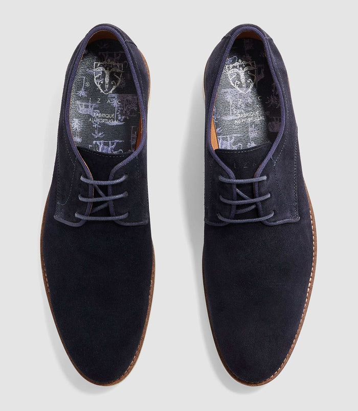 Izac Derby Suède Marine "Emerico"