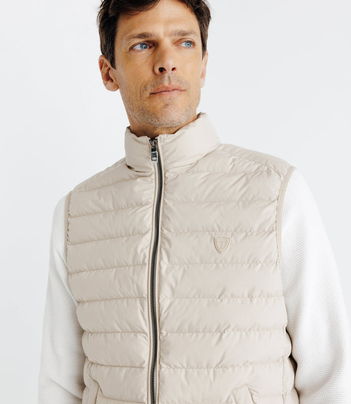 Izac Doudoune Légère Sans Manche Beige