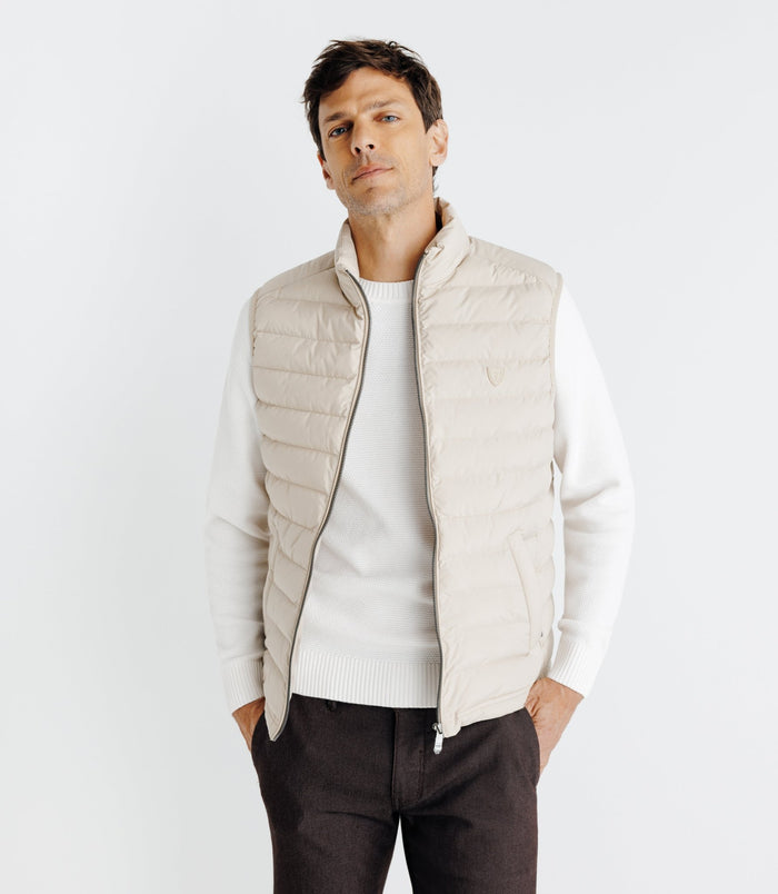 Izac Doudoune Légère Sans Manche Beige