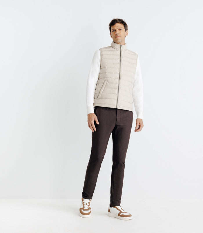 izac Doudoune légère sans manche beige