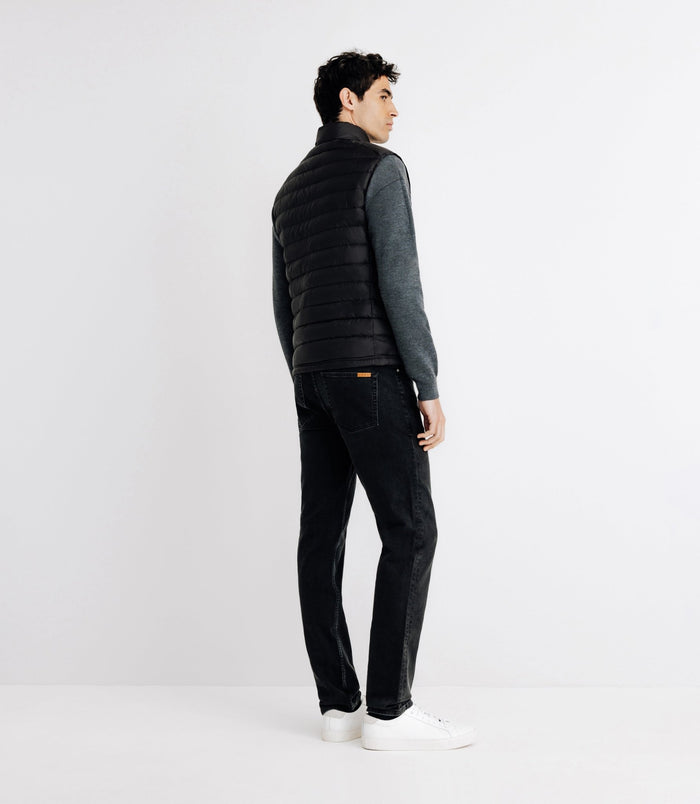 Izac Doudoune Sans Manches à Col Montant Noire