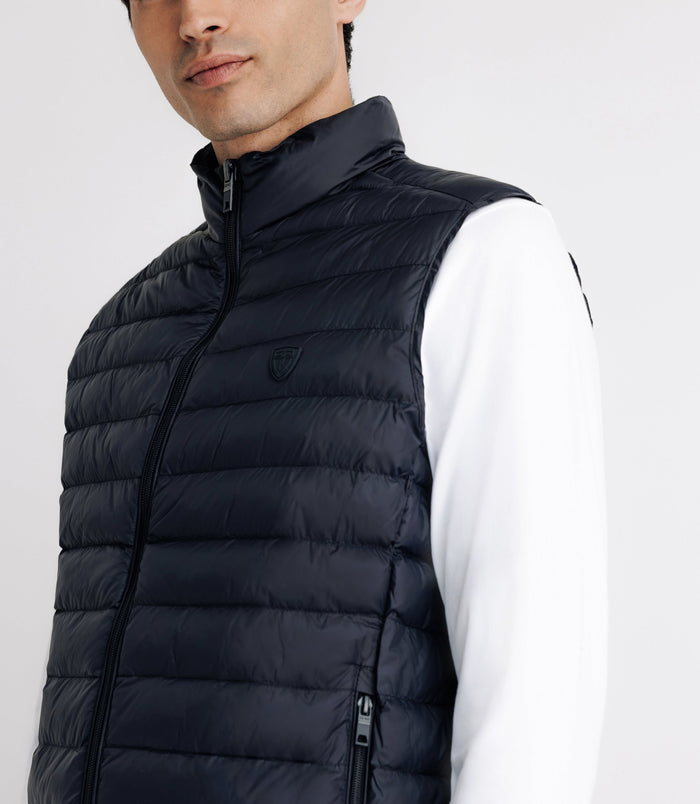 Izac Doudoune Sans Manches Col Montant Marine