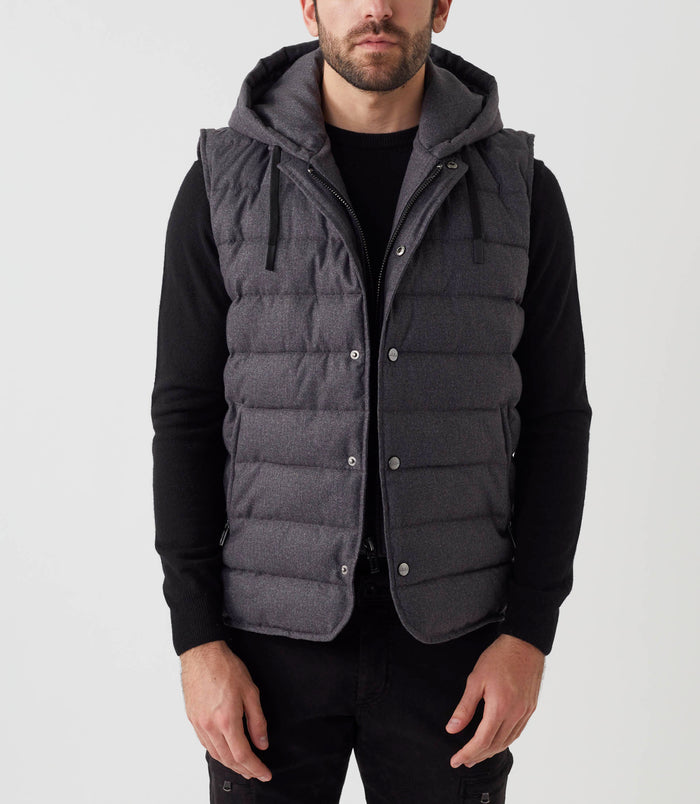 Izac Doudoune Sans Manches Gris Anthracite "Fabio"