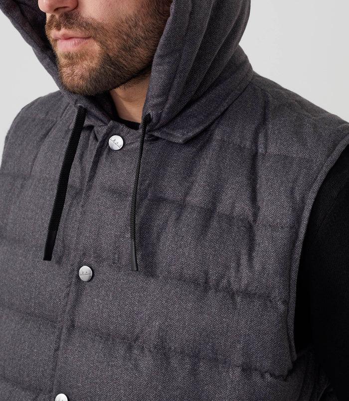 Izac Doudoune Sans Manches Gris Anthracite "Fabio"