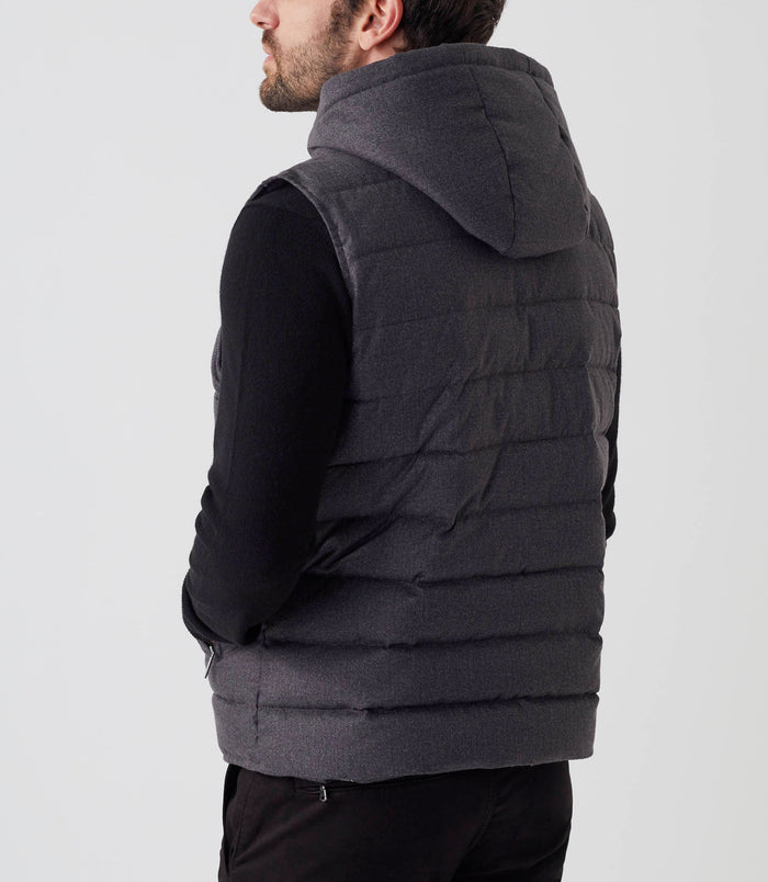 Izac Doudoune Sans Manches Gris Anthracite "Fabio"
