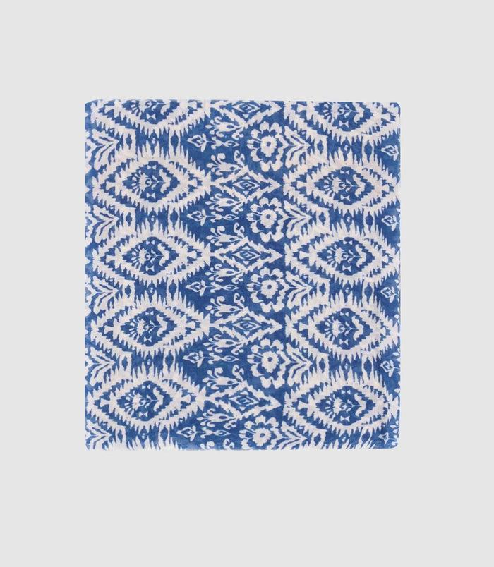 Izac Echarpe à Motifs Fleurs Bleue