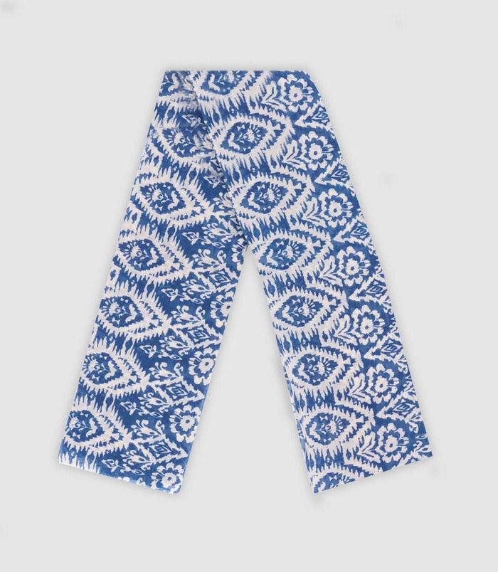 izac Echarpe à motifs fleurs bleue