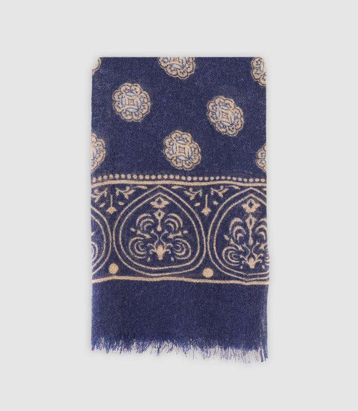 Izac Echarpe à Motifs Marine