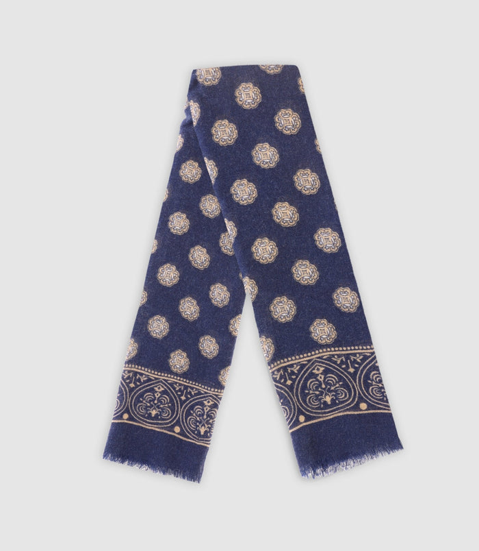 izac Echarpe à motifs marine