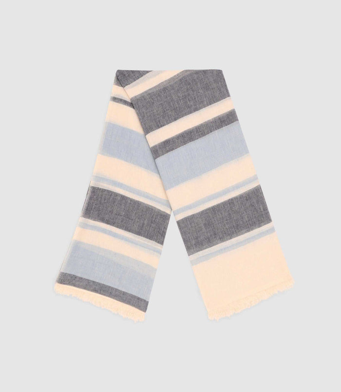 Izac Écharpe à Rayures Marine Et Ciel XAN