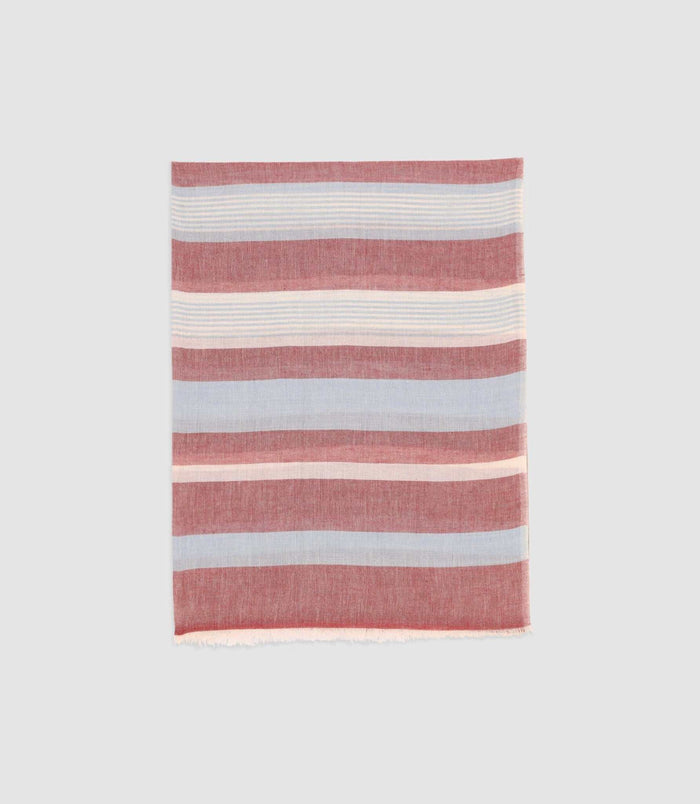 Izac Écharpe à Rayures Rose Et Ciel XABI